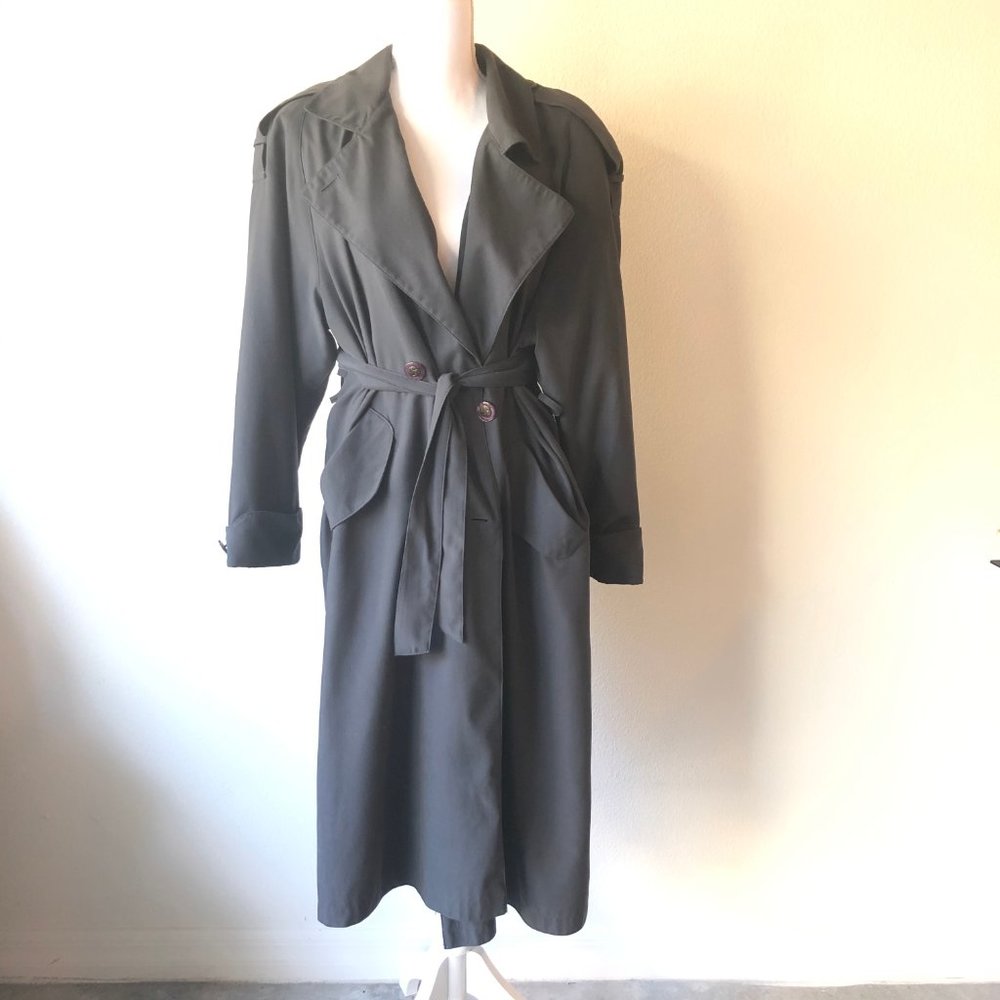Lord & Taylor Gray Spring Trench Coat Jacket Sz. 6